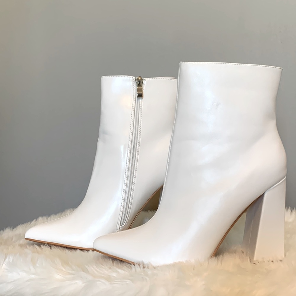 Flared White Sock Boot